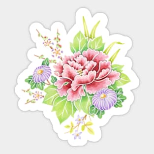 Kimono Bouquet Ditsy Chintz Sticker